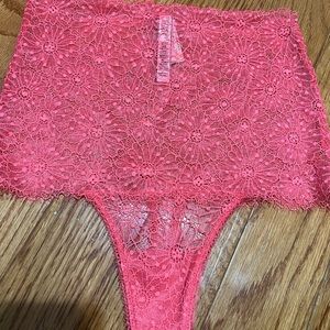 Victoria’s Secret pink high waist thong string. Size S